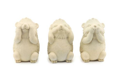 Trio Porco Espinho Decorativo