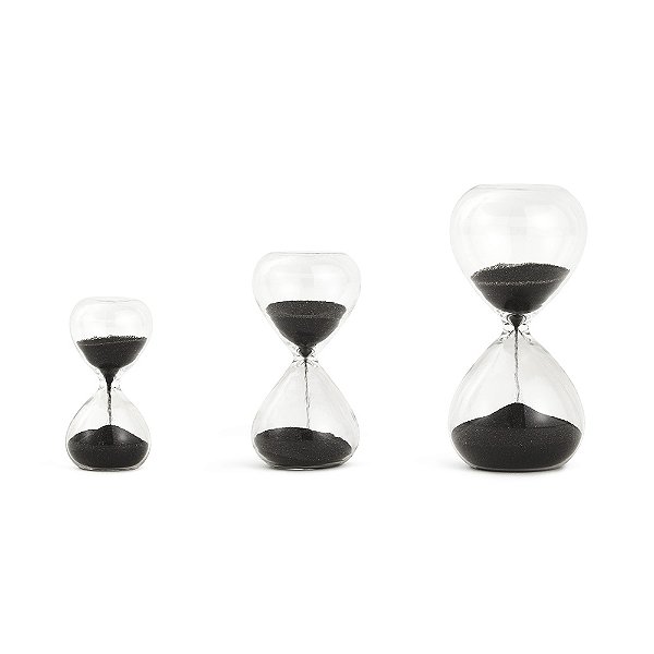 Trio Mini Ampulheta - Preta