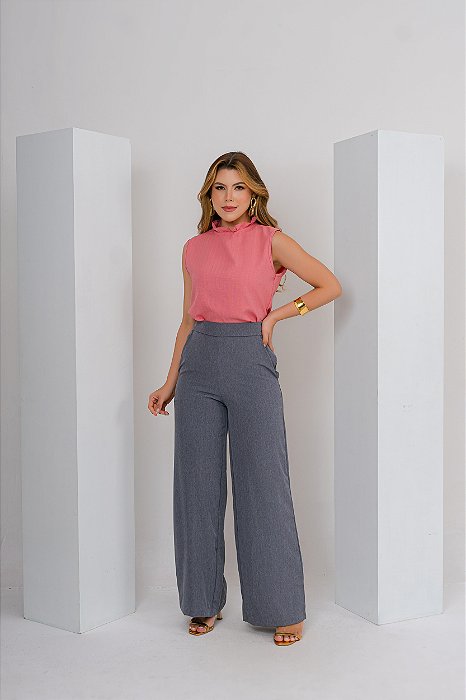 Pantalona Melange Grafite