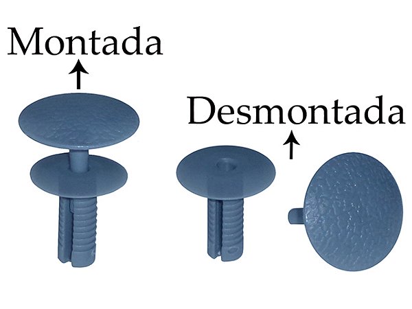 KIT Grampo Forro Teto Cinza Azulado Mercedes LN 709/LS1632 (6889907092)