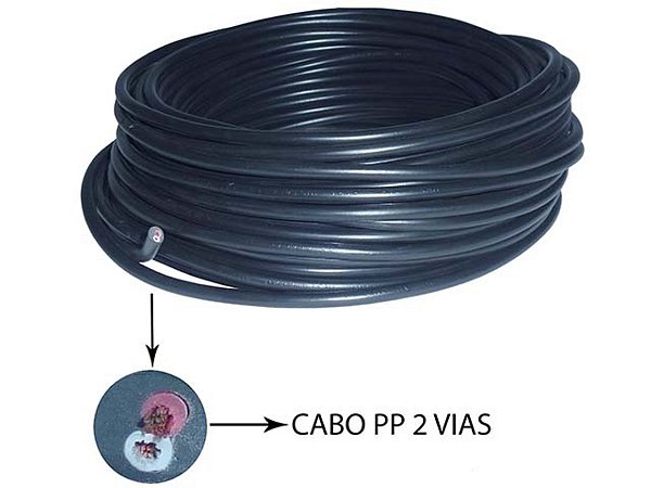 Cabo Pp Redondo 70ºc 300V 2X1,00Mm-25Mts DIVERSOS (514545)