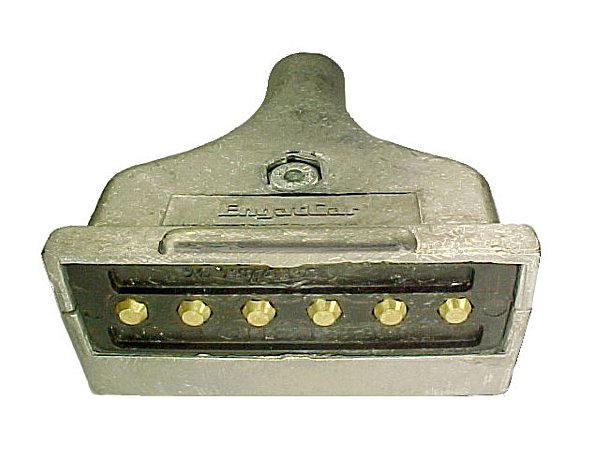 Tomada 6 Polos(Macho)Reboque Alum.Cromad Para Sca 112/113 (537905)