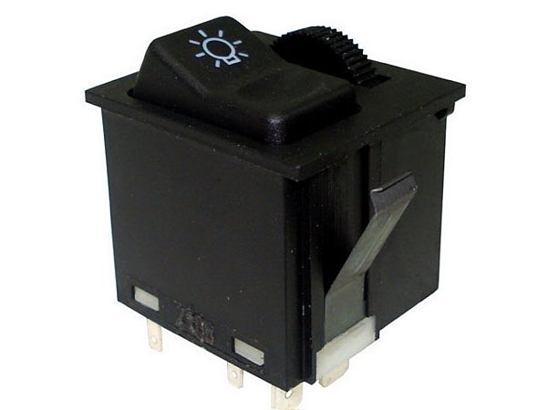 Interruptor Luzes C/ Reostato 24V Mercedes 1215C/1728/2423 (6965457014)