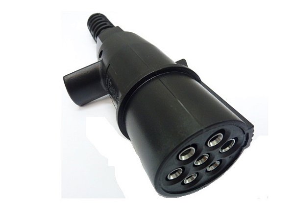 Tomada 7 Polos Macho S/ Tampinha TODOS-(PLAST.PRETA-24V)RANDON (45037)