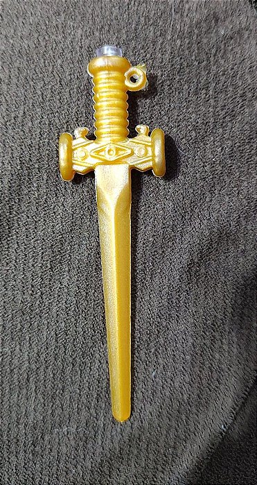 Miniatura - Espada de Acrílico Porta Óleo Dourada - Venda por Unidade