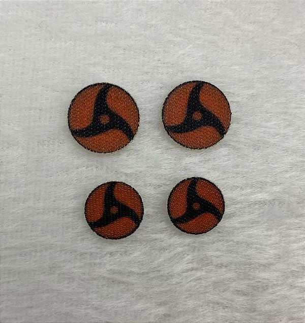Olho Termocolante - Itachi - Naruto - 10mm ou 12mm - Pacote com 5 pares do tamanho escolhido;