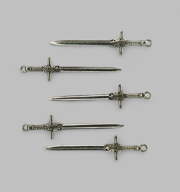 Pingente de Metal Espada - 5cm - Venda por Unidade