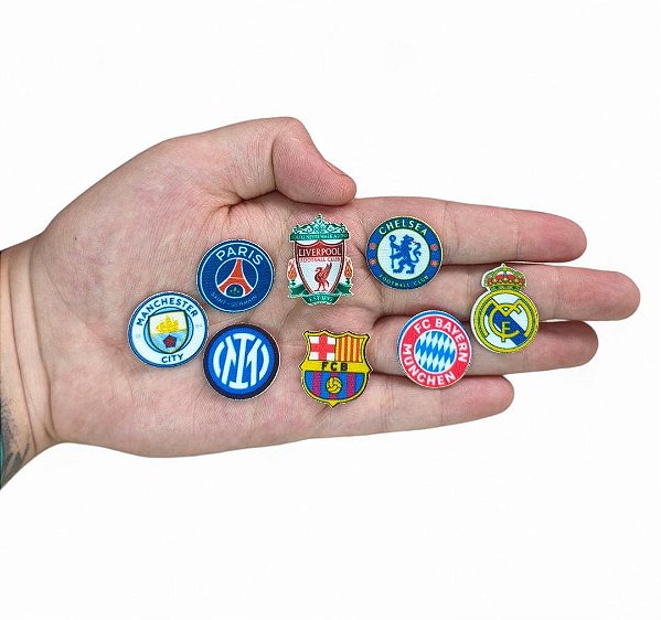 Termocolante Times Europeus - 23mm - Venda por PAR do time escolhido