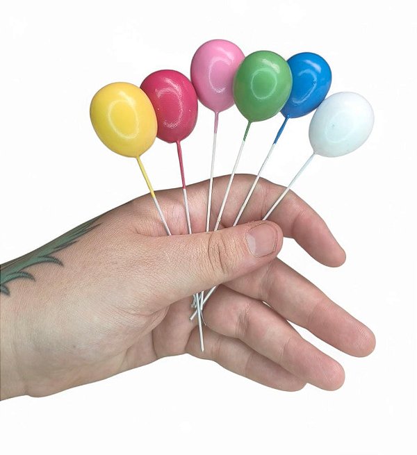 Miniatura Balão/Bexiga - Aproximadamente 12cm (Balão com 3cm) - Venda por unidade da cor escolhida - EDIÇÃO LIMITADA