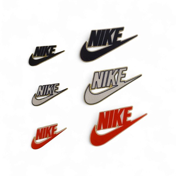 Termocolante Nike com escrito - 50x27mm ou 30x16mm - Venda do par da cor/tamanho escolhido
