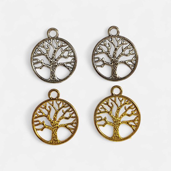 Pingente de Metal Árvore da Vida - 19mm - Venda do Par