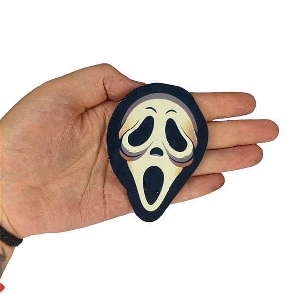Miniatura Máscara Fantasma estampada em MDF - 83x60mm - Venda por Unidade