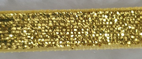 Fita Dourada (Glitter)- 10 mm - (Venda por Metro)