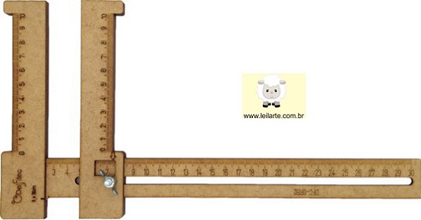 Régua Gabarito Regulável Para Cabelo De Boneca - 15cm (P), 30 cm (M) e 50 cm (GG)