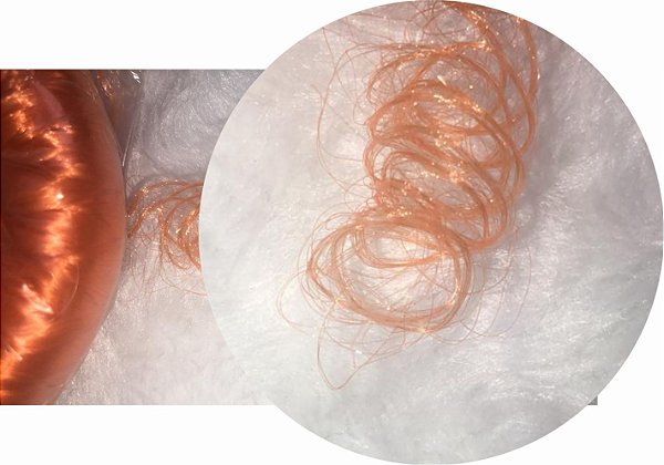 Cabelo de Nylon Ondulado tipo Kanekalon (Maço com aproximadamente  de 200 a 250 Gramas) - cor Laranja