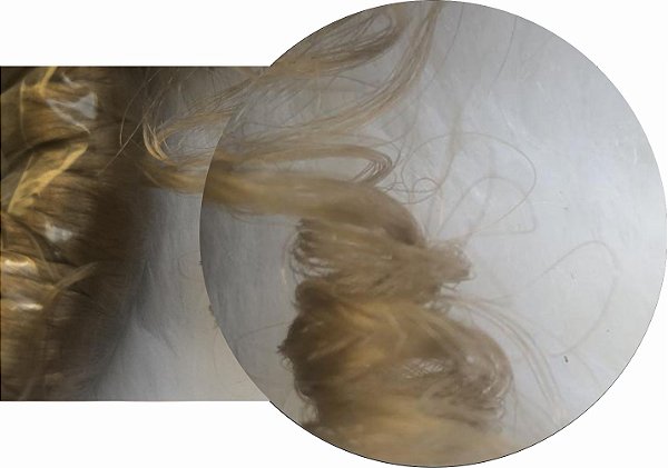 Cabelo de Nylon Ondulado tipo Kanekalon (Maço com aproximadamente de 200 a 250 Gramas) - cor Loiro Escuro
