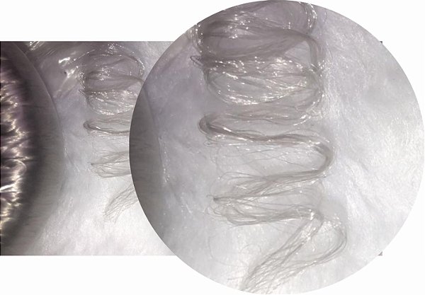 Cabelo de Nylon Ondulado tipo Kanekalon (Maço com aproximadamente  de 200 a 250 Gramas) - cor Prata ou cinza