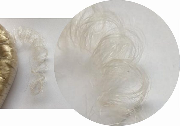 Cabelo de Nylon Ondulado tipo Kanekalon (Maço com aproximadamente  de 200 a 250 Gramas) - cor Loiro Claríssimo