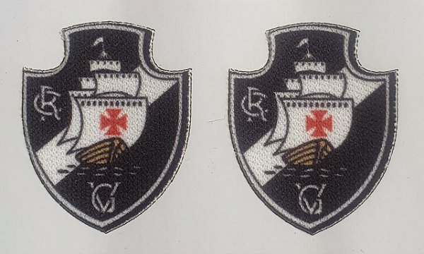 Emblema Termocolante Vasco da Gama - Tamanho 26 x 21 mm - (Venda por par)