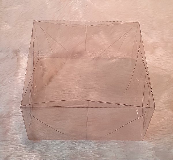 Caixa de Acetato transparente duas folhas - medidas 12 x 12 x 6cm - Emabalagem com 10 folhas (5 caixas)