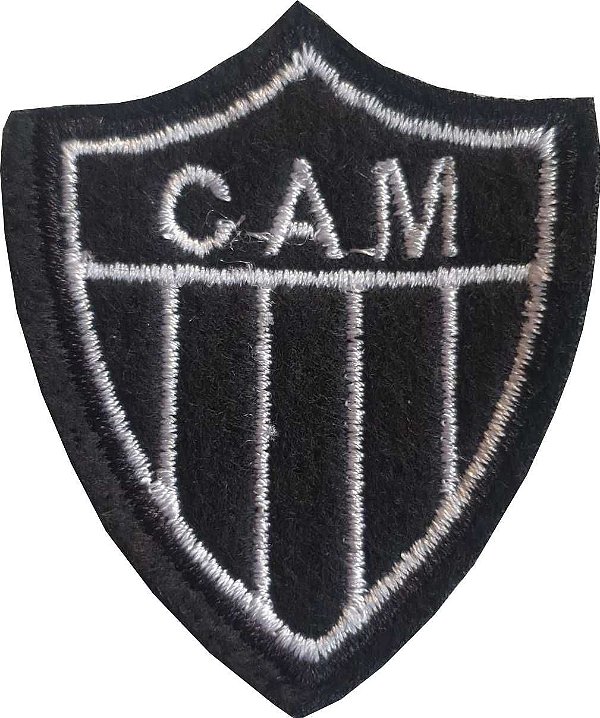 Brasão do Clube Atlético Minéiro - C.A.M. (CAM) - Bordado - Patch - Medida: 4,5 de largura x 5,0 de altura - *Venda por unidade*