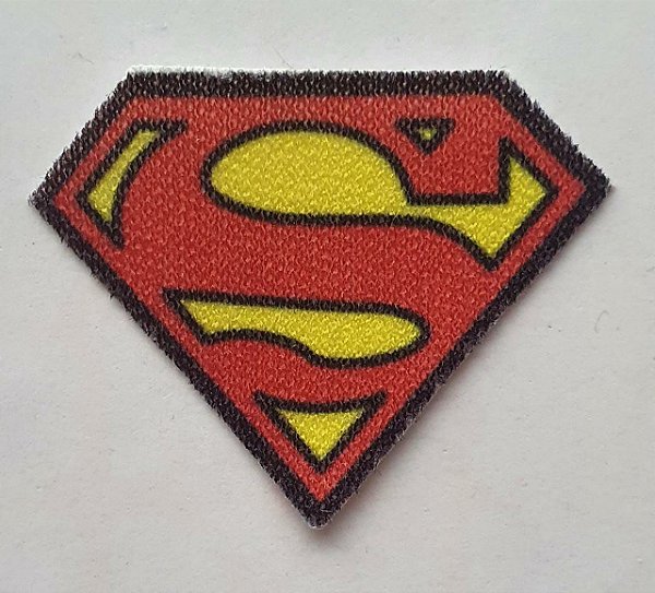 Emblema Termocolante - Brasão Super Homem - 30 x 25 mm - ***Venda por par***