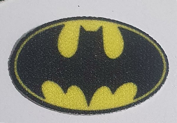 Emblema Termocolante - Brasão Batman  - 25 x 15 mm - *****Venda por par*****