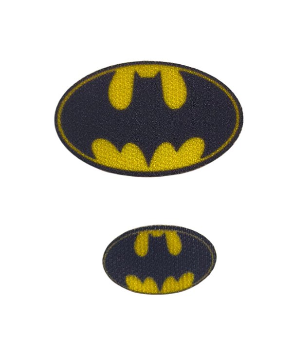 Emblema Termocolante - Brasão Batman - 16x10mm ou 25x15 mm - *Venda por par*