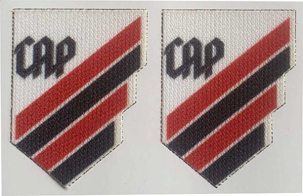 Emblema Termocolante Clube Atlético Paranaense (novo) - Tamanho 20 x 26 mm - (Venda por par)
