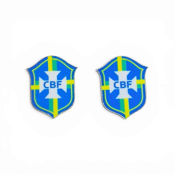 Emblema Termocolante CBF - Tamanho 22 x 19 mm - Venda por par