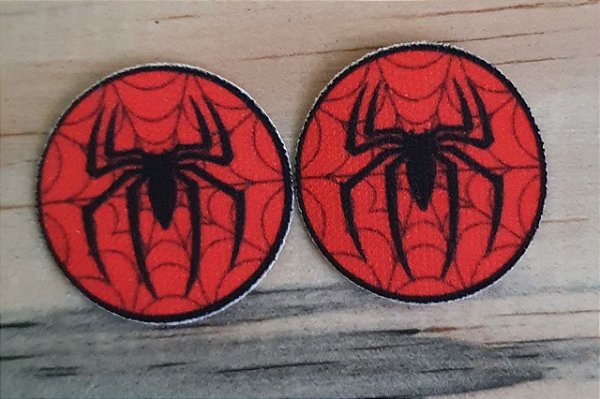 Emblema Termocolante Homem Aranha-  Tamanho 23 mm - (Venda por par)