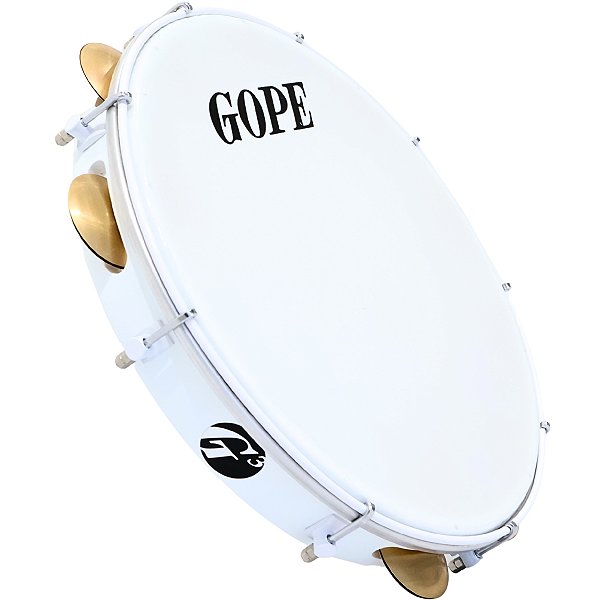 Pandeiro Gope 12" Branco G3 Super Leve Nylon