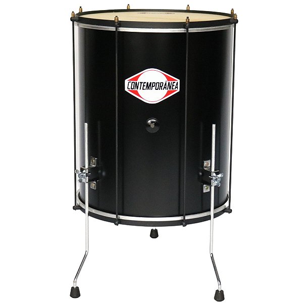 Surdo Contemporânea 18" 55cm Preto Alumínio Com Tripé