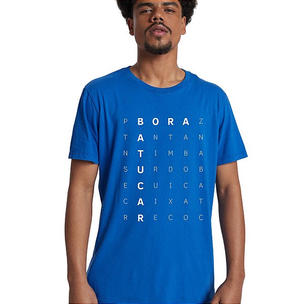 Camiseta #BoraBatucar Azul Breque