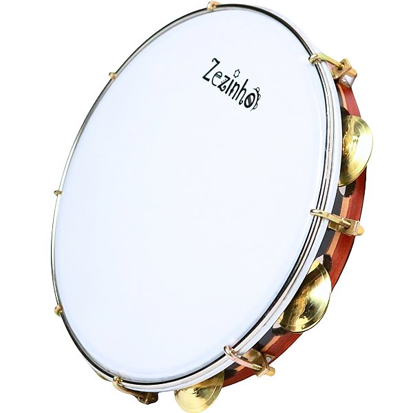 Pandeiro Zezinho 11" Madeira Nylon Artesanal
