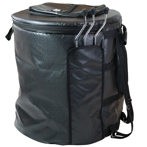 Capa Bag Surdo 18"60cm c/ Bolso Tripé Couro Premium Bora Batucar