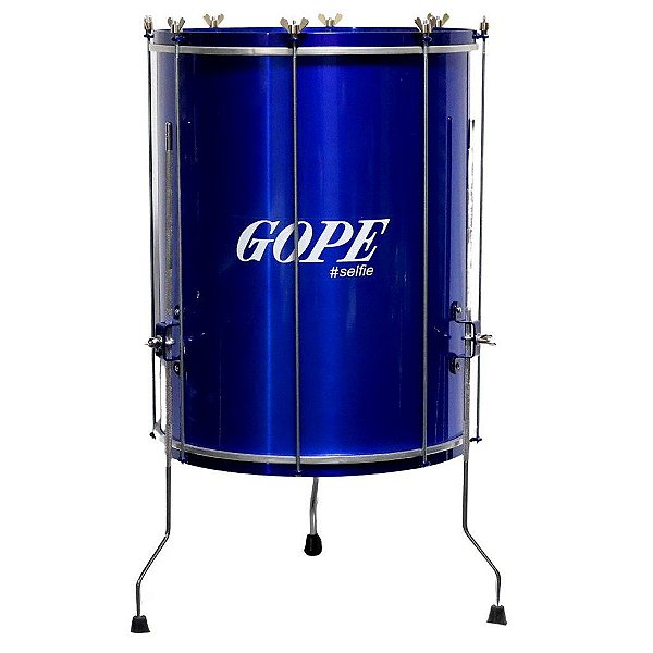 Surdo Gope 18" 60cm Alumínio Selfie Azul com Tripé OUTLET