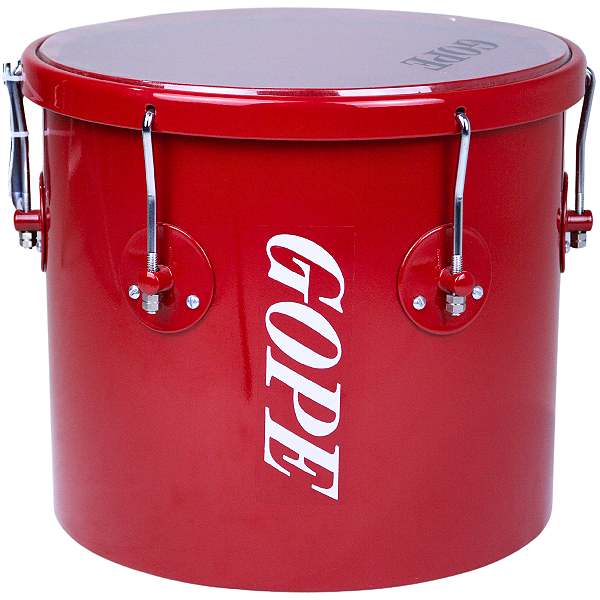 Repique De Mão Gope 12" 30cm Vermelho Pele Cristal OUTLET