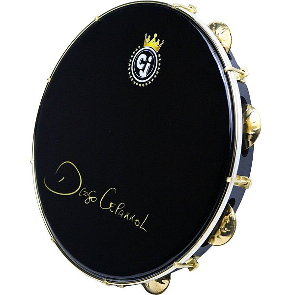 Pandeiro CJ 13" Signature Diogo Cepakkol Preto Fosco