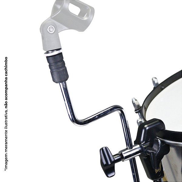 Suporte de Percussão Torelli Haste para Microfone c/ Clamp Aro