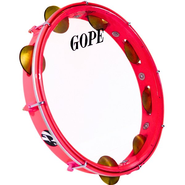 Pandeiro Gope 11" G2 Luminix Rosa Neon Cristal OUTLET