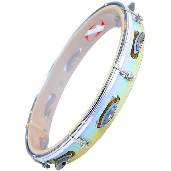 Pandeiro Contemporânea 12'' Brisa Suave Glitter Pro Leve Cromado