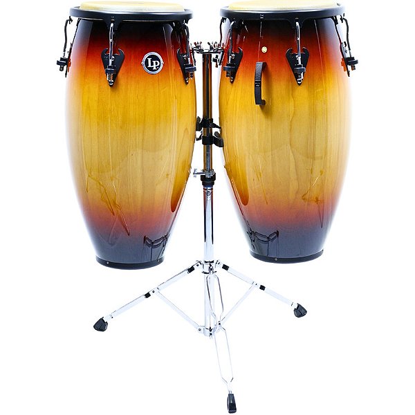 Conga Par LP Latin Percussion Matador Custom Vintage Sunburst c/ Estante M846S
