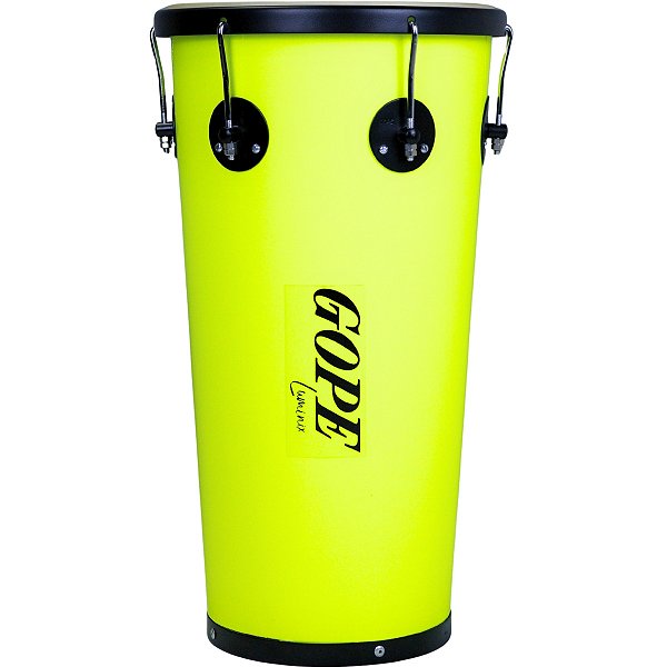 Rebolo Tantan Gope 11" 55cm Luminix Amarelo Aro Preto Madeira OUTLET