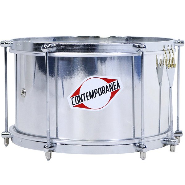 Malacacheta Caixa Contemporânea 12" 17cm Alumínio 3 Bordões