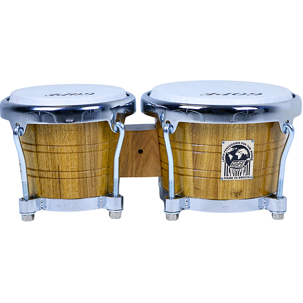 Bongo Gope 6.5" e 8" Madeira Nobre Cromado Sintética
