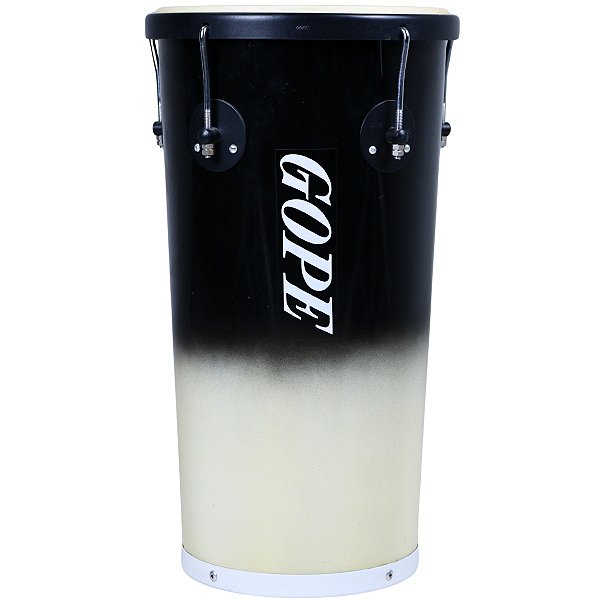 Rebolo Tantan Gope 10"50cm Branco e Preto Madeira Cônico OUTLET