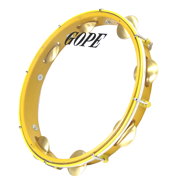 Pandeiro Gope Super Leve 12" Amarelo Pele Cristal OUTLET