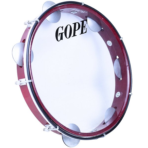 Pandeiro Gope 12" Vermelho Cristal Iniciante OUTLET