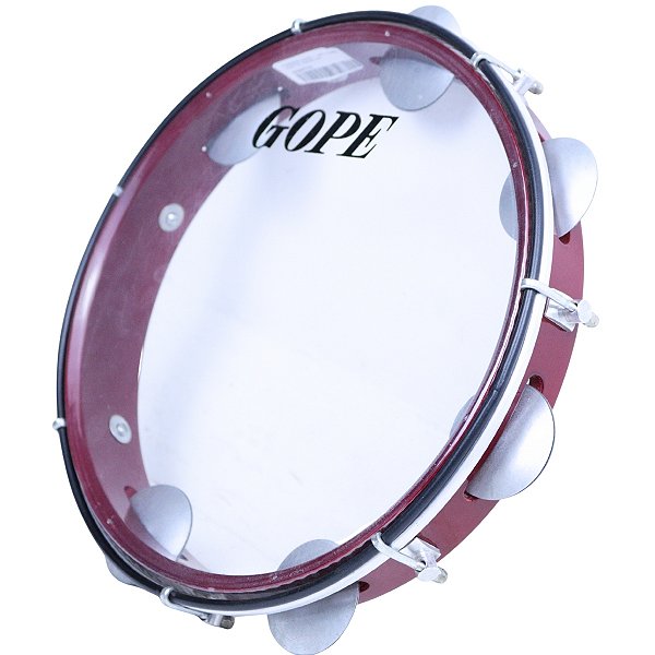 Pandeiro Gope 11" Vermelho Cristal Iniciante OUTLET